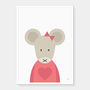 Pink Heart Mouse Art Print, thumbnail 5 of 6