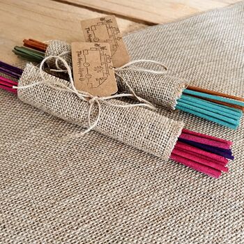 Handmade Hessian Wrapped Indian Incense Stick Mixed Custom Bundle, 7 of 8