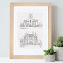 Personalised Double Wedding Venues Sketch, thumbnail 4 of 9
