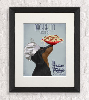 Dachshund Pasta Company Art Print, Framed Or Un Framed, 6 of 9