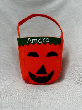 Personalised Pumpkin Treat Bag, 4 of 4