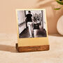 Personalised Brass And Wood Desk Photo Block, thumbnail 3 of 7