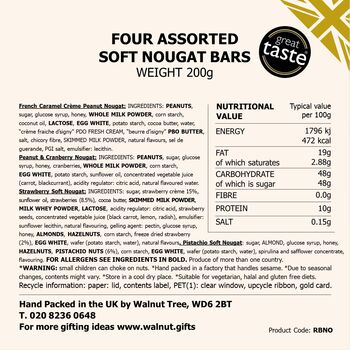 Four Individually Wrapped Nougat Bars Gift Box, 7 of 8