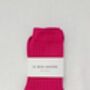 Fuchsia Pink Ribbed Socks, thumbnail 2 of 5