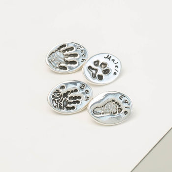 Multi Hand And Foot Print Cufflinks, 4 of 9