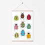 Bugs Fine Art A4 Giclee Print, Beetle Illustration, thumbnail 2 of 5