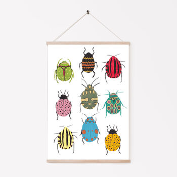 Bugs Fine Art A4 Giclee Print, Beetle Illustration, 2 of 5