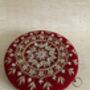 Red Handcrafted Velvet Bangle Clutch Bag, thumbnail 3 of 8