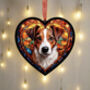 Jack Russell Stained Glass Effect Heart Suncatcher, thumbnail 2 of 5
