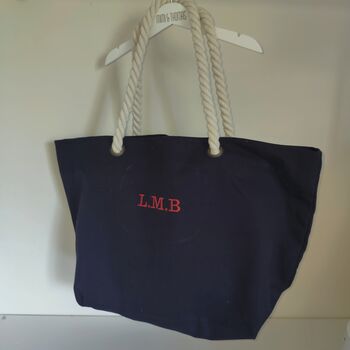 Personalised Cotton Canvas Tote Beach Bag, 7 of 11