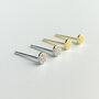 Sterling Silver Tiny Crystal Circle Stud Earrings, thumbnail 3 of 5