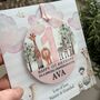 1st Birthday Or Any Age Pink Safari Keepsake Card, thumbnail 4 of 4