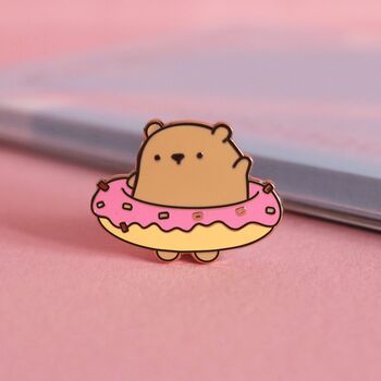 Donut Bear Enamel Pin | Cute Pin Badges, 4 of 5
