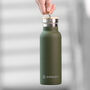 Recycled Stainless Steel 500ml Bamboo Lid Water Bottle, thumbnail 5 of 12