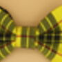 Yellow Check Dog Bow Tie, thumbnail 1 of 5