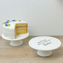 White Ceramic Cake Stand And Cake Plate Gift For Bakers, thumbnail 9 of 12