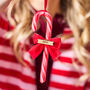 Edible Candy Cane And Bow Christmas Decoration, thumbnail 4 of 6