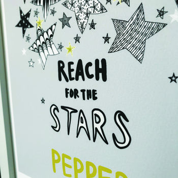 Personalised Reach For The Stars Print, 2 of 4