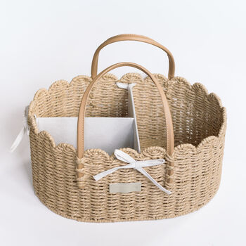 Scallop Edge Nappy Caddy Basket, 3 of 7