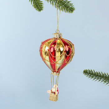 G Decor Festive Santa Balloon Christmas Tree Bauble, 4 of 8