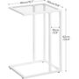 C Shaped Side Table Sofa Table Laptop Coffee Table, thumbnail 8 of 9