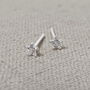 Tiny Crystal Star Stud Earrings, thumbnail 4 of 7