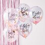 Baby Girl Pink Confetti Baby Shower Balloons X Five, thumbnail 1 of 2
