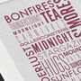 Modern 'Favourite Things' Personalised Print, thumbnail 6 of 7