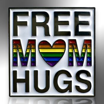 Free Mum Mom Hugs Rainbow Heart Mother's Day Pin, 3 of 8
