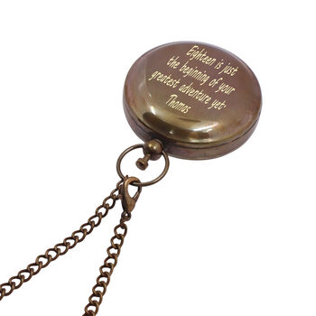 Personalised 18th Birthday Two Inch Sundial Compass Gift, 6 of 11