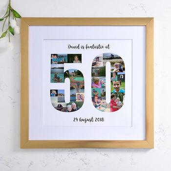 Personalised 50th Birthday Photo Collage, 6 of 8