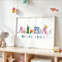 Multi Coloured Fairytale Personalised Name Print, thumbnail 1 of 5