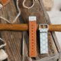 'Daisy' Leather Smartwatch Strap; Handmade Watch Band, thumbnail 7 of 9