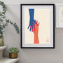Holding Hands Personalised Love Anniversary Print, thumbnail 2 of 8