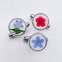 Cufflinks Real Flowers Hand Made White 10mm, thumbnail 1 of 10