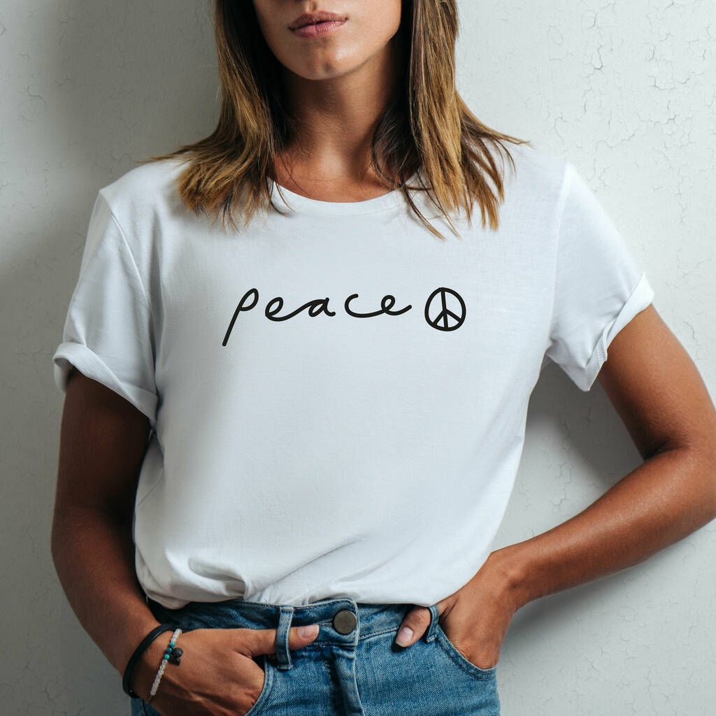 Peace T Shirt By Megan Claire | notonthehighstreet.com
