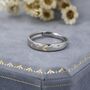 Sterling Silver Moon And Star Ring With Gold Plating, thumbnail 2 of 10