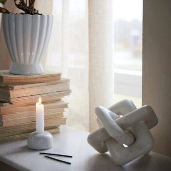 Marmilla White Marble Candle Holder, 3 of 5