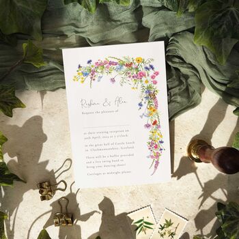 Wildflower Flat Wedding Invitations, 9 of 10