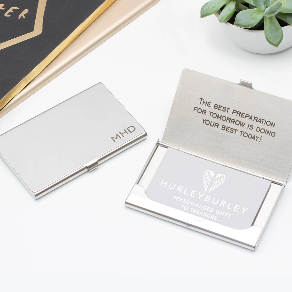 Personalised Polished Business Card Holder, 1 of 3