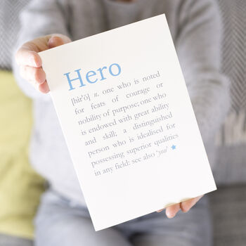 Personalised Hero Definition Fathers Day Card, 3 of 6