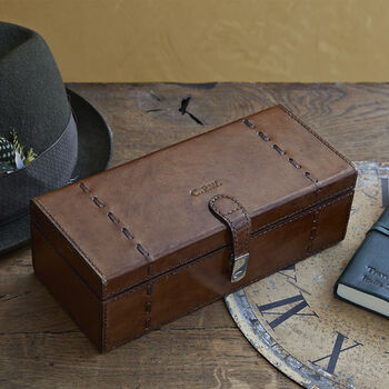 Personalised Leather Watch Box For Three Or Five, 3 of 5