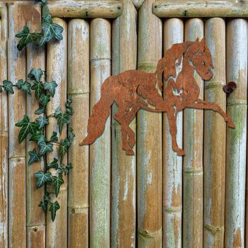 Rusted Metal Walking Horse, Animal Wall Art Decor, 10 of 10