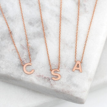 9ct Gold Mini Initial Necklace, 3 of 10