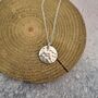 Hammered Silver Disc Necklace, thumbnail 3 of 4