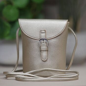 Small Cross Body Bag In Gold, 3 of 3