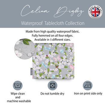 Cherry Blossom Water Resistant Outdoor Tablecloth, 2 of 7