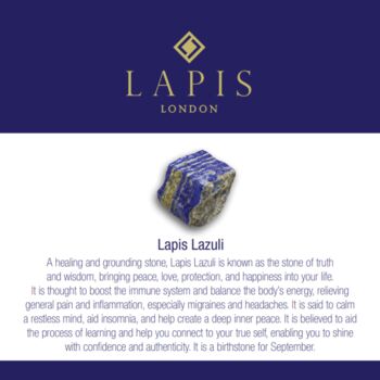 The Hexagon Lapis Lazuli Gold Plated Gemstone Necklace, 3 of 4