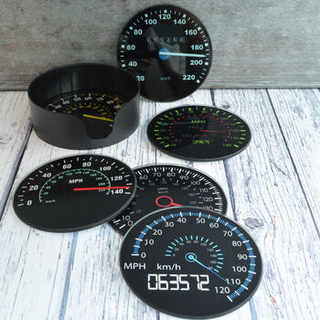 Set Of Six Car Speedometer Coasters, 4 of 5