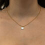 Mother Of Pearl Square Pendant Necklace, thumbnail 1 of 3